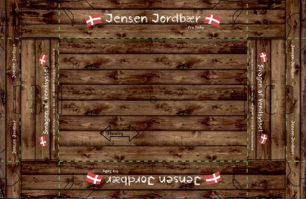 Jordbaerkasse 1 m linier